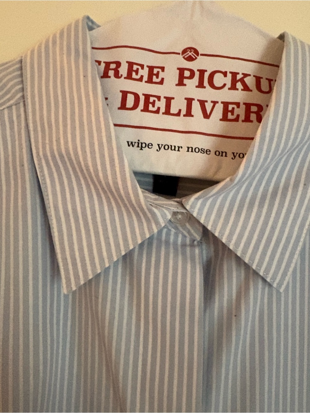 Light Blue Pinstripe Longline Button-Down Shirt dress Banana Republic - Picture 3 of 4